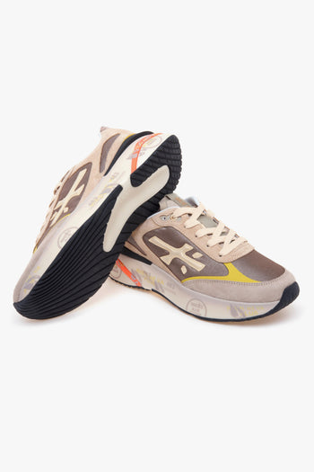 Sneaker Moe Run in camoscio e tessuto - 4