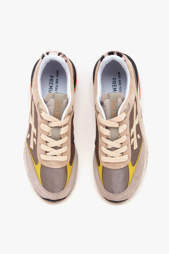 Sneaker Moe Run in camoscio e tessuto - 5