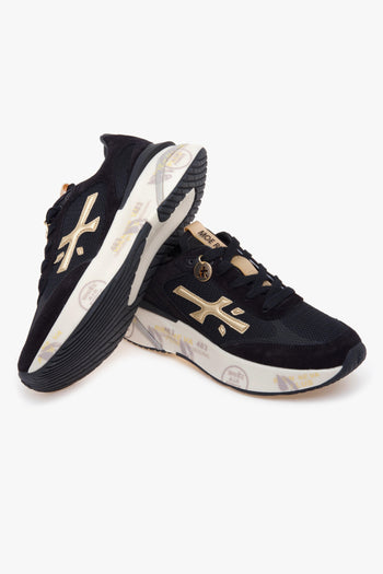 Sneaker Moe Run in camoscio e tessuto - 4