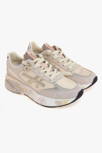 Sneaker MOERUN in camoscio e tessuto tecnico con talloncino zebra - 2