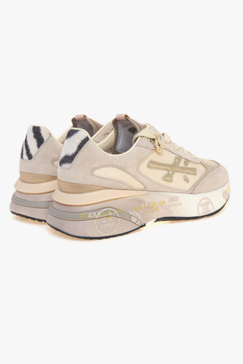 Sneaker MOERUN in camoscio e tessuto tecnico con talloncino zebra - 3