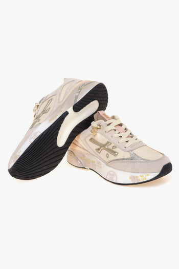 Sneaker MOERUN in camoscio e tessuto tecnico con talloncino zebra - 4