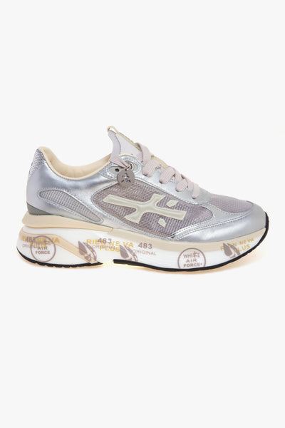 Sneaker MOERUN in pelle laminata e tessuto tecnico retinato