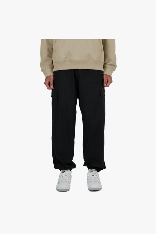 Pantalone cargo in twill elasticizzato di cotone e nylon