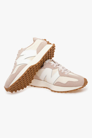 Sneaker 327 in pelle e camoscio BIEGE - 4