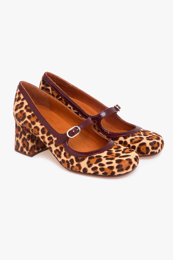 Decolletè mary jane in cavallino maculato con tacco 45 mm - 2