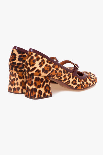 Decolletè mary jane in cavallino maculato con tacco 45 mm - 3