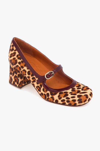 Decolletè mary jane in cavallino maculato con tacco 45 mm - 4