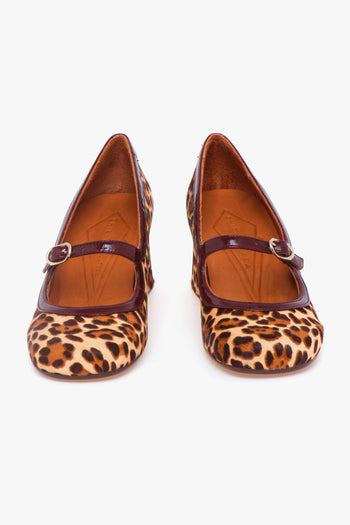 Decolletè mary jane in cavallino maculato con tacco 45 mm - 5