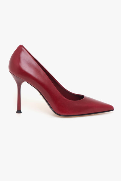 Decolletè in pelle con tacco 90 mm