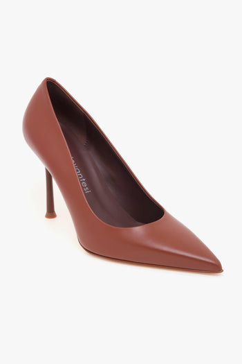 Decolletè in pelle con tacco 90 mm - 4