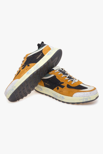 Sneaker Nous in camoscio spetinato e tessuto - 4