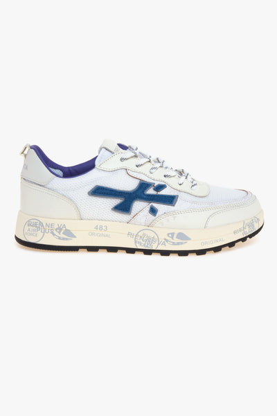 Sneaker Nous in camoscio e tessuto con logo bicolore