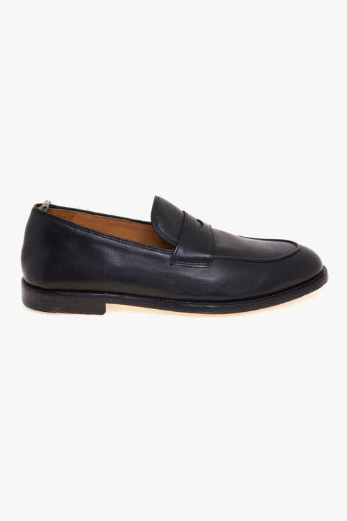 Mocassino penny Opera in nappa con suola in cuoio