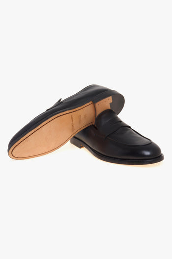 Mocassino penny Opera in nappa con suola in cuoio - 4