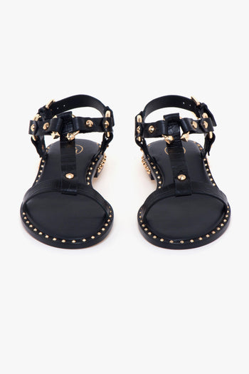 Sandalo basso Patsy in pelle stampa cocco con borchie - 5