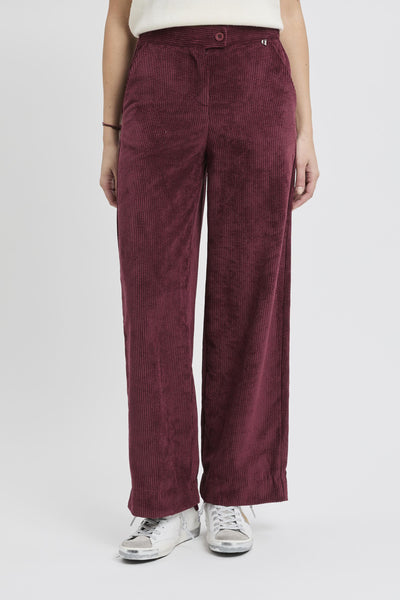 Pantalone a palazzo in velluto a costine