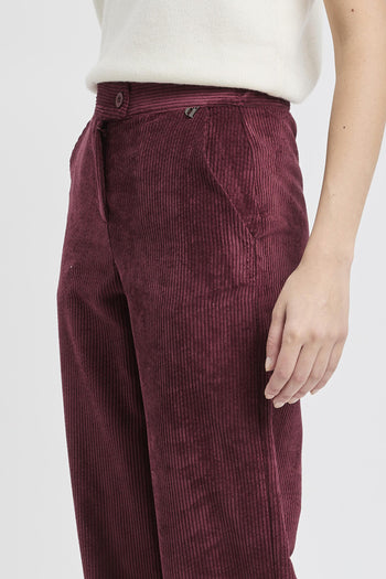 Pantalone a palazzo in velluto a costine - 3