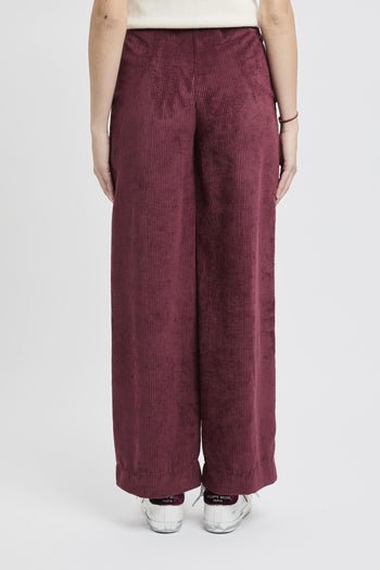 Pantalone a palazzo in velluto a costine - 5