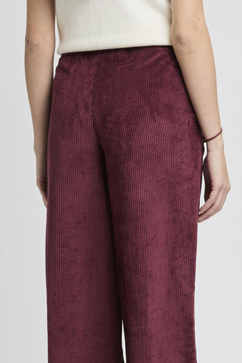 Pantalone a palazzo in velluto a costine - 6