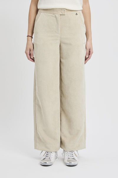 Pantalone a palazzo in velluto a costine