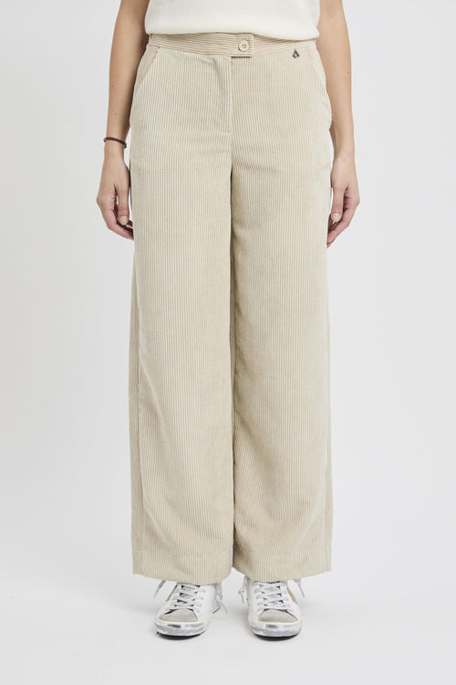 Pantalone a palazzo in velluto a costine