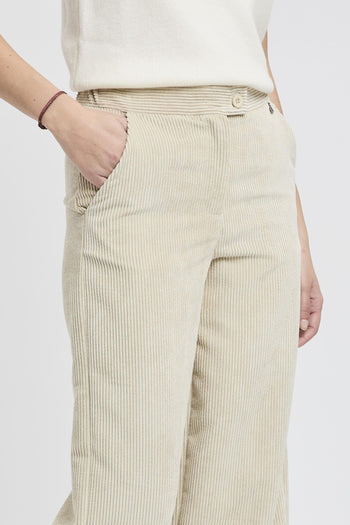 Pantalone a palazzo in velluto a costine - 5