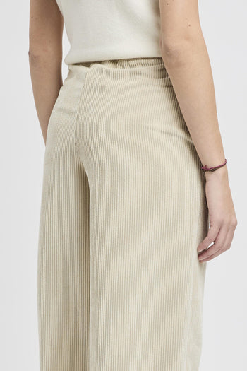 Pantalone a palazzo in velluto a costine - 7