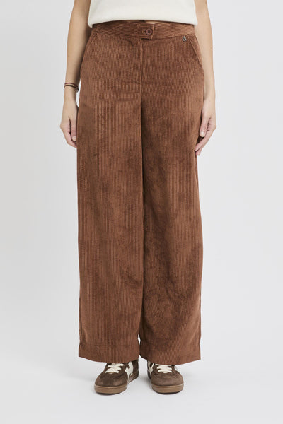 Pantalone a palazzo in velluto a costine