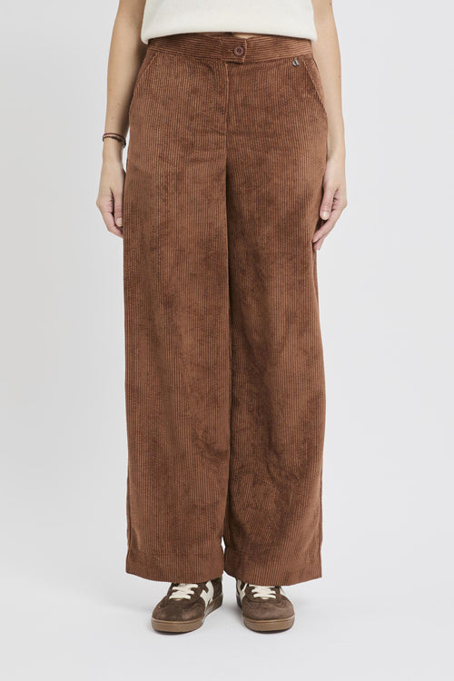 Pantalone a palazzo in velluto a costine