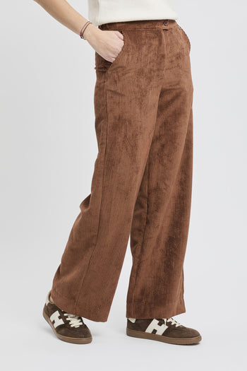 Pantalone a palazzo in velluto a costine - 5