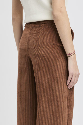 Pantalone a palazzo in velluto a costine - 7