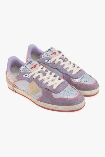 Sneaker Pgal special edition in camoscio e pelle con inserti plexy ARGENTO - LILLA - 2