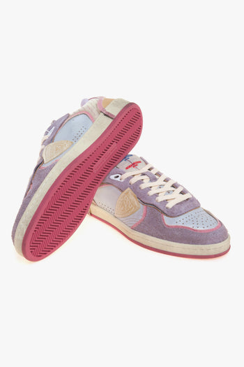 Sneaker Pgal special edition in camoscio e pelle con inserti plexy ARGENTO - LILLA - 4