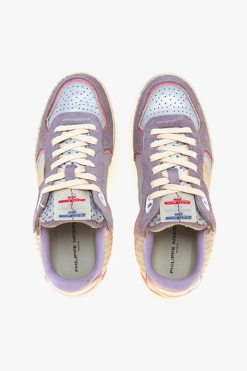 Sneaker Pgal special edition in camoscio e pelle con inserti plexy ARGENTO - LILLA - 5