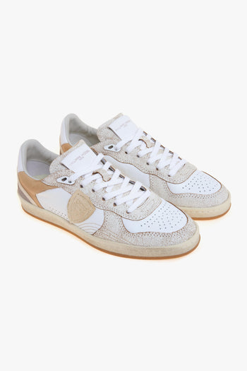Sneaker basket Pgal in pelle con inserti in cracklè - 2