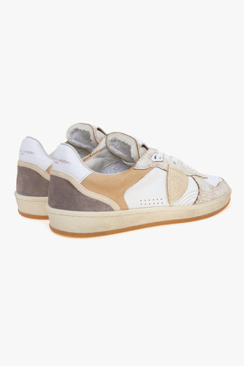 Sneaker basket Pgal in pelle con inserti in cracklè - 3