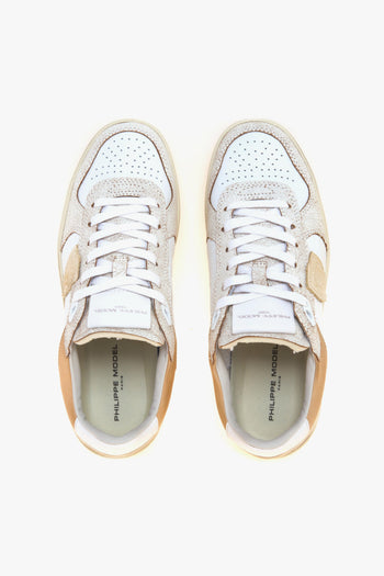 Sneaker basket Pgal in pelle con inserti in cracklè - 5