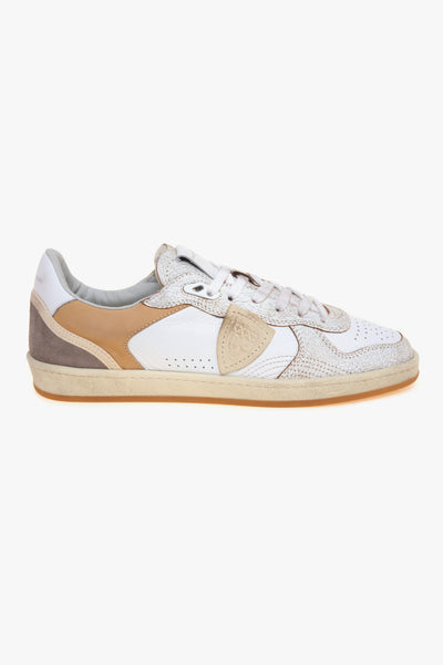 Sneaker basket Pgal in pelle con inserti in cracklè