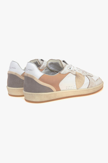 Sneaker basket Pgal in pelle con inserti in cracklè - 3