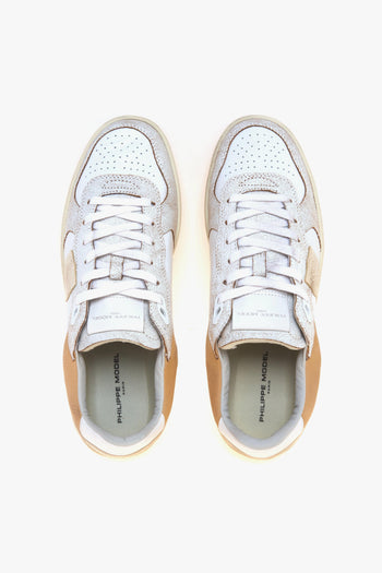 Sneaker basket Pgal in pelle con inserti in cracklè - 5