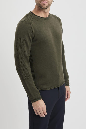 Maglia a girocollo in lana con logo ricamato - 3