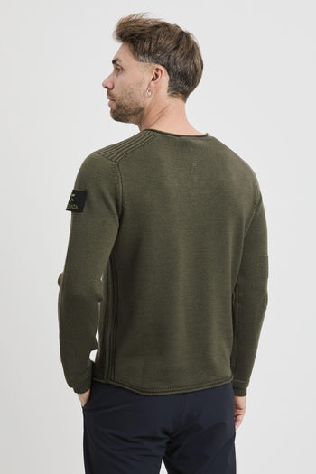 Maglia a girocollo in lana con logo ricamato - 4