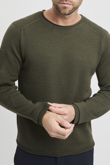 Maglia a girocollo in lana con logo ricamato - 7