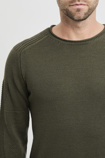 Maglia a girocollo in lana con logo ricamato - 8