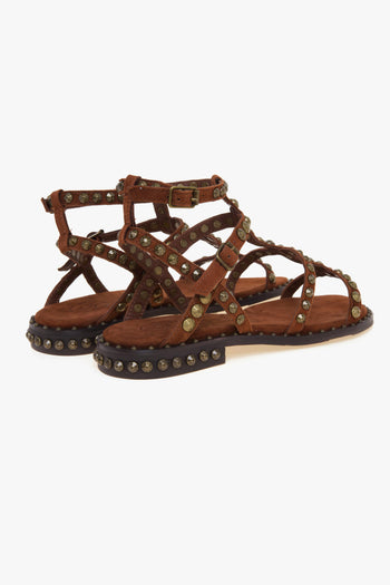 Sandalo flat Precious in camoscio con borchie - 3