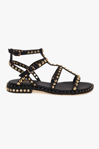 Sandalo flat Precious in pelle con borchie