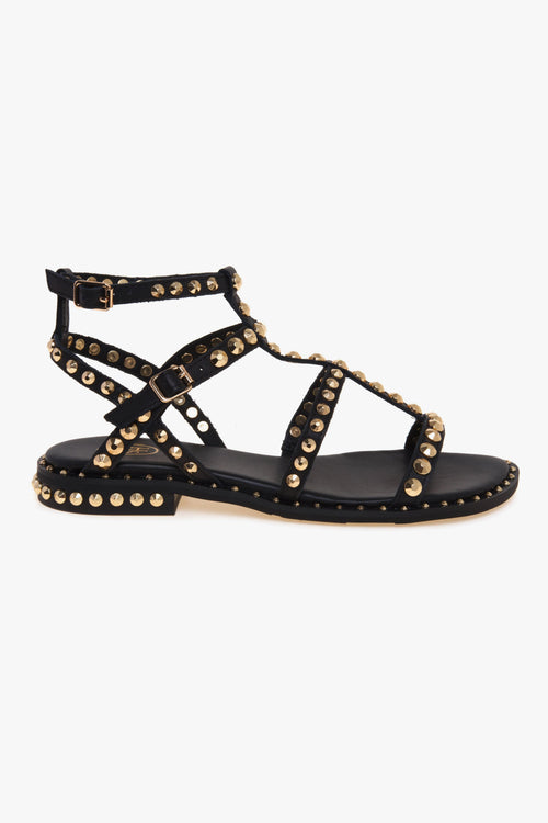 Sandalo flat Precious in pelle con borchie