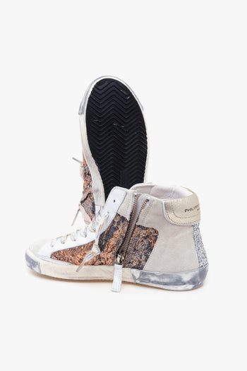 Sneaker Prsx in camoscio e tessuto jacquarda - 4