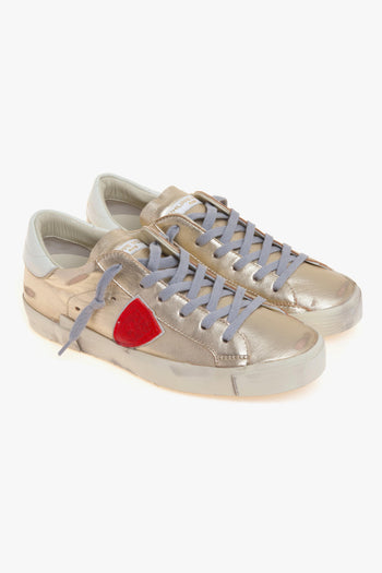 Sneaker Prsx in pelle laminata con scudo bicolore - 2